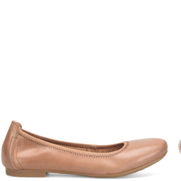 Born Julianna Mid Brown Leather Ballet Slides - Picture 14 of 16